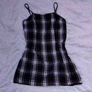 plaid mini dress